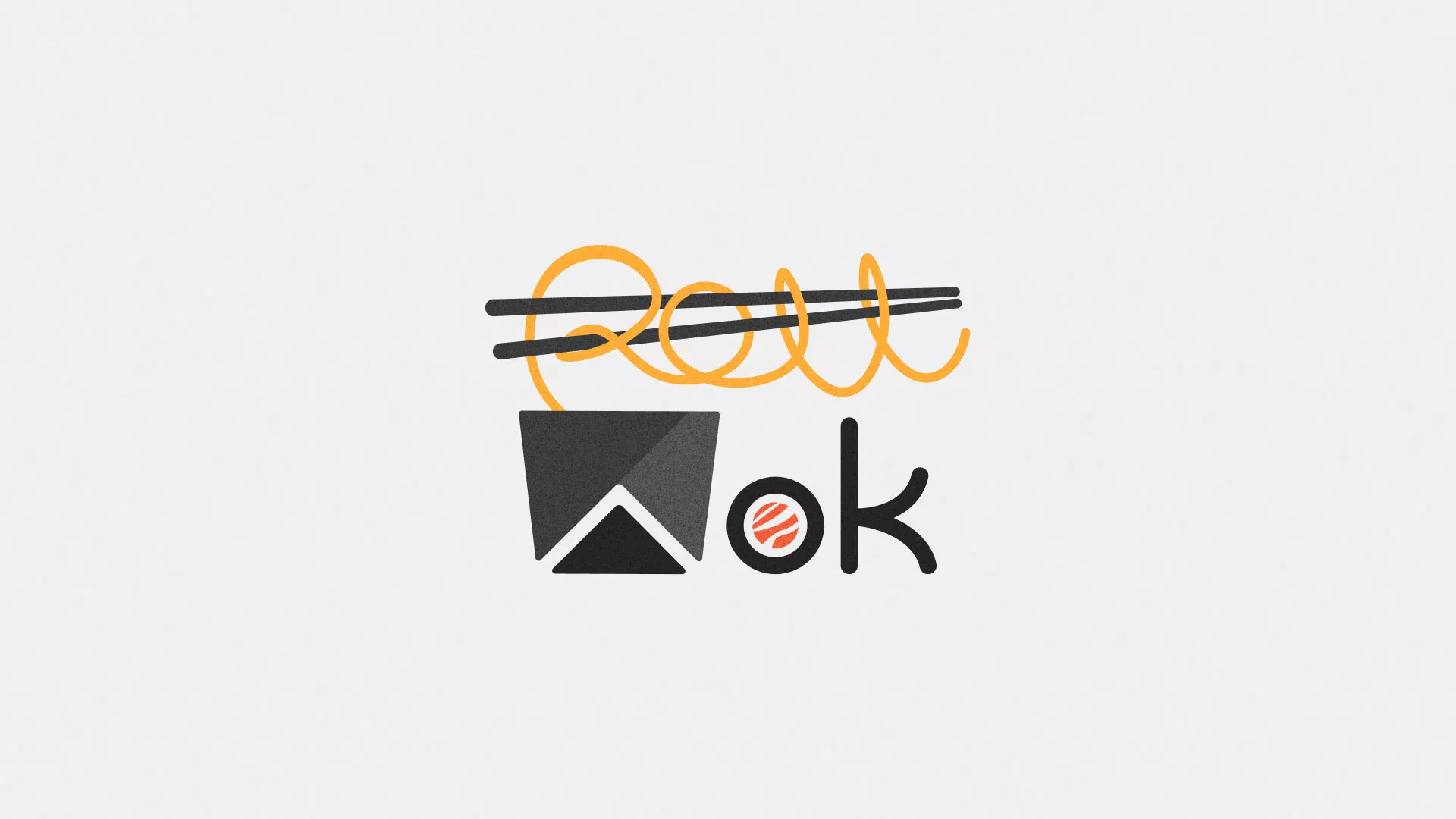 Разработка логотипа суши-бара «Roll Wok Club» в Новопавловске