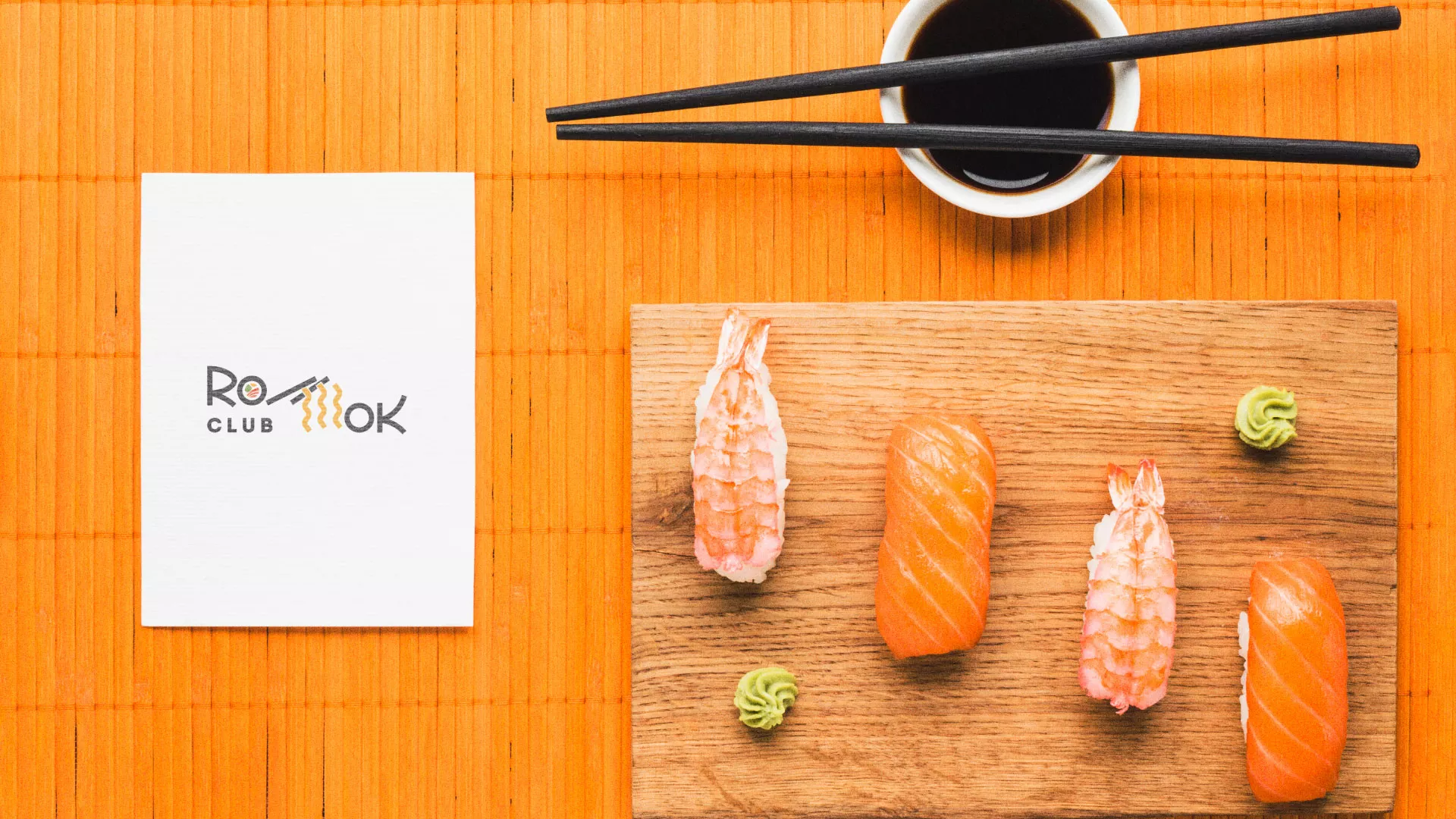Создание логотипа суши-бара «Roll Wok Club» в Новопавловске