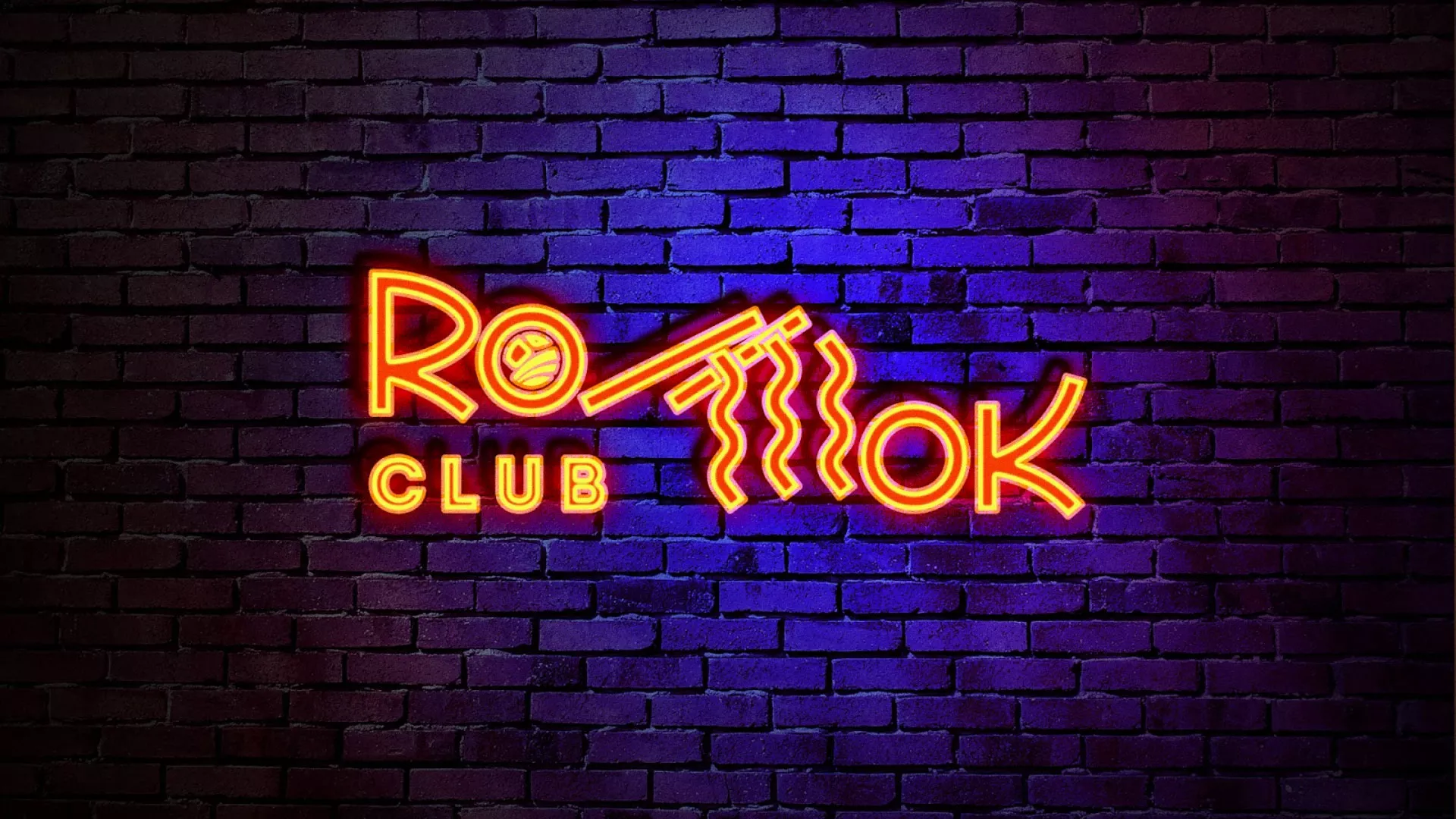 Разработка светящейся интерьерной вывески суши-бара «Roll Wok Club» в Новопавловске